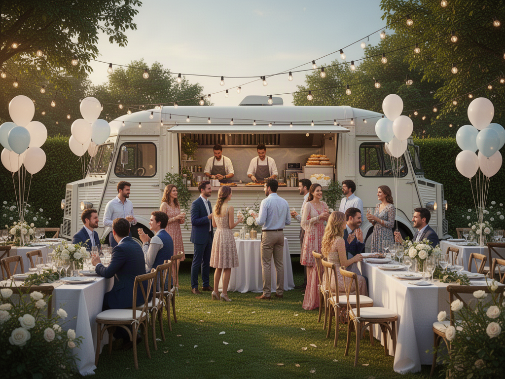 Groupe de personnes food truck de mariage Groupe food truck mariage